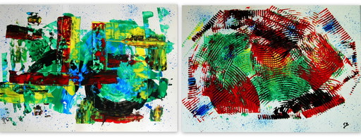 CB. Abstract op papier 26/149 Diptiek