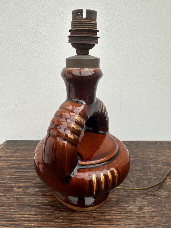 Image 1 of Small ceramic lamp base from the late 40s-early 50s, attributed to Vallauris