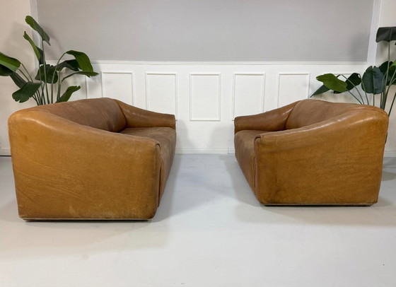 Image 1 of De Sede DS 47 Sofa Leather DeSede Brown Switzerland Couch 2 Seater