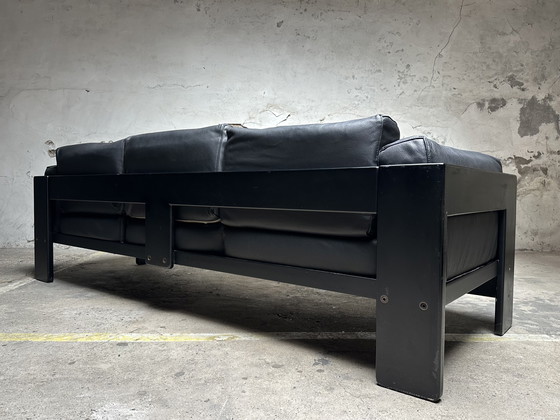 Image 1 of Canapé Bastiano de Tobia Scarpa pour Knoll – Cuir noir