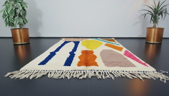 Image 1 of Tapis marocain artesanal en laine 200cmx150cm