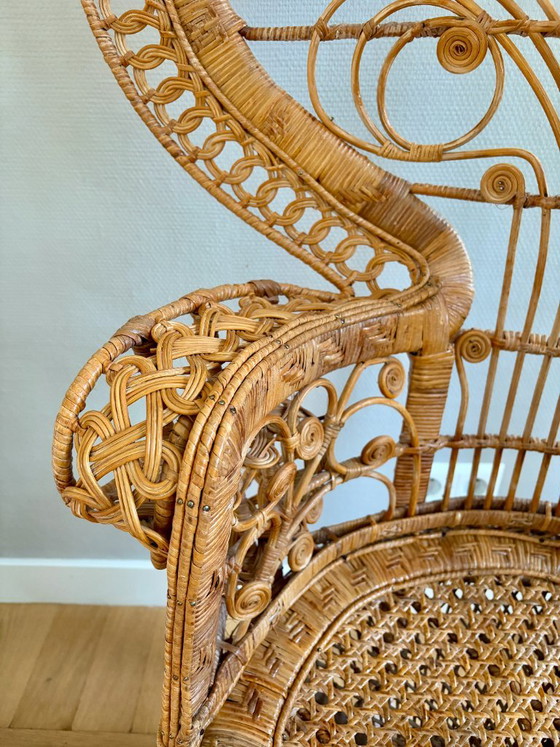 Trono de pavo real de ratán años 70 – Sillones (photo 8 of 15)
