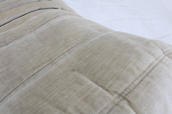 Image 1 of Vintage Togo Ligne Roset armchair velvet beige
