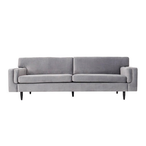 Sofa HELSINKI silver velour, Scandinavian design