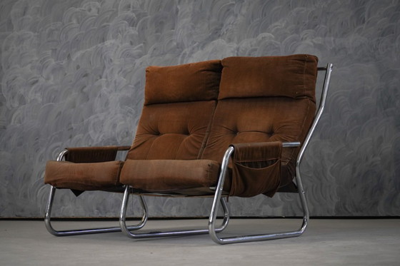 Image 1 of Fauteuil en sofa set uit het midden van de 20e eeuw, ontworpen door Gillis Lundgren, Ikea Zweden, jaren 70.