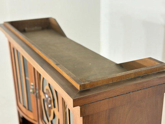 Image 1 of Antik Küchenbuffet um 1900 | Jugendstil Küchenschrank | 2-teilig | Massivholz-Eiche