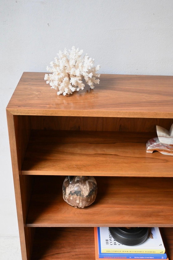 Image 1 of Mid-Century Open Bookcase Teak Veneer