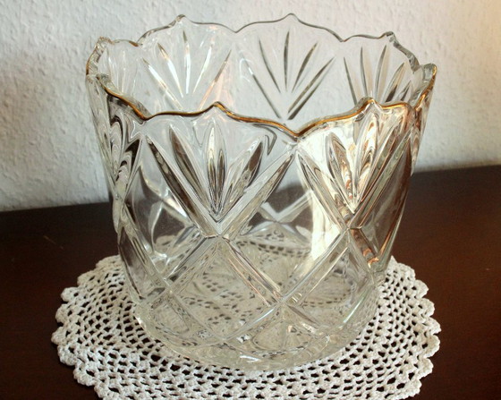 Image 1 of Vassoio per cubetti di ghiaccio - Secchiello per ghiaccio - Raffreddatore per champagne - Bicchiere di cristallo al piombo