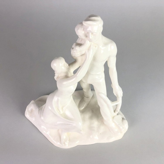 Image 1 of Vintage glazed ceramic sculpture by Emil Hlavica, 1930