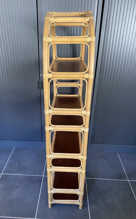 Etagère Bibliothèque En Rotin Vintage Années 70 – Rattan (photo 6 of 20)