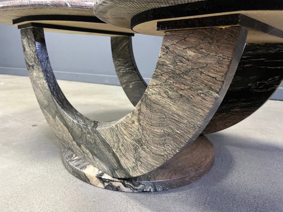 Image 1 of Tavolino da caffè vintage in marmo a due livelli, anni '70