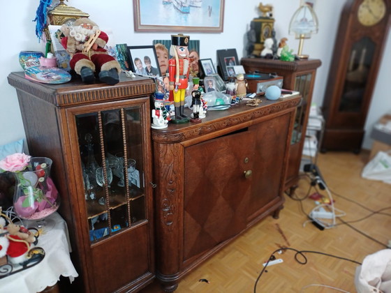 Image 1 of Dressoir/buffetkast met vitrines, historiserend/art nouveau