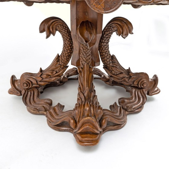 Image 1 of  Attributed to Henry Eyles Victorian Walnut Center Table England Mid-19th Century