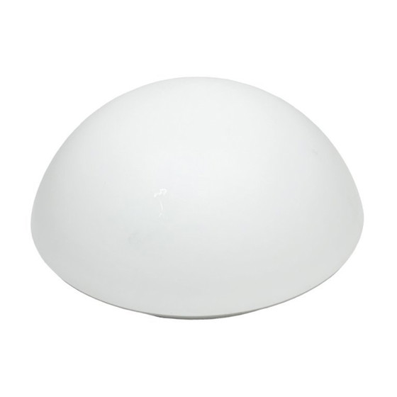 Image 1 of Vintage Peill & Putzler spherical flush-mount light, model 71207 (1970s), opal glass, UFO/retro style.