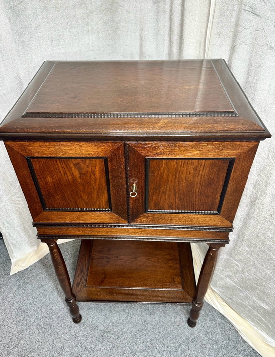 Antico mobile portaposate danese, Rovere, XX secolo, Armadi contenitori, Legno, Marrone (foto 12 di 15)