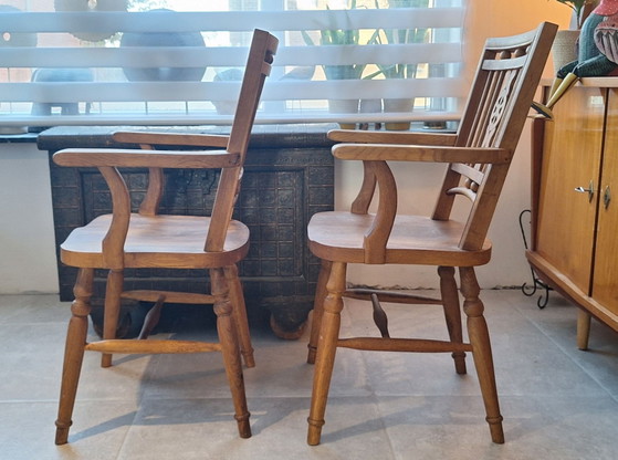 Set di poltrone vintage Mendlesham (Windsor), Sedie da pranzo, Legno, Marrone (foto 12 di 13)