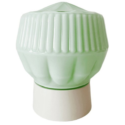 Vintage Thabur Art-Deco-Deckenlampe, mintgrün, aus den 1930er Jahren