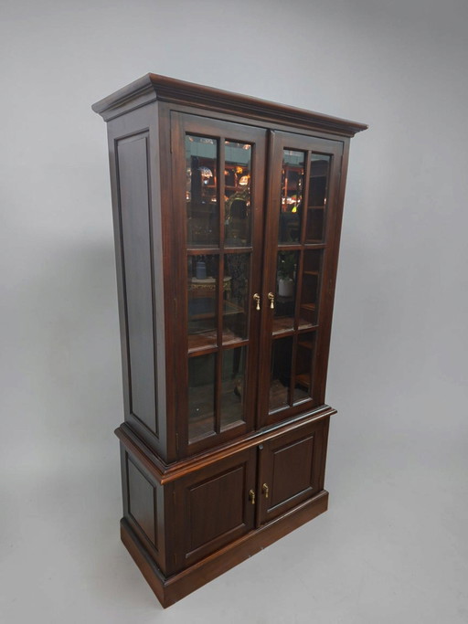 Vitrine/bibliothèque anglaise classique en acajou, légères traces d'usure, dimensions 100x46cm et 190cm de (photo 2 of 6)