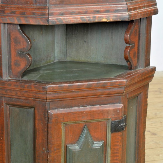 Image 1 of Swedish Farmhouse Corner Cabinet, 1817