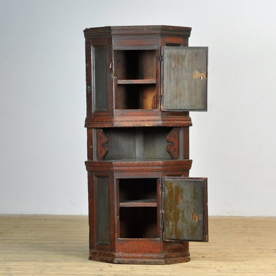 Image 1 of Swedish Farmhouse Corner Cabinet, 1817