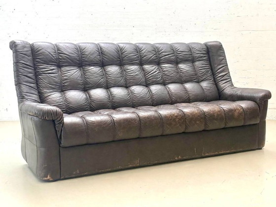 Vintage Leather Sofa Modular Style, 1970s – 3-5 seaters (photo 2 of 13)