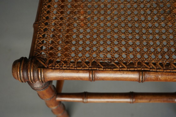 Antique American Faux Bamboo Side Chair – Dining chairs, Wood (photo 11 of 16)
