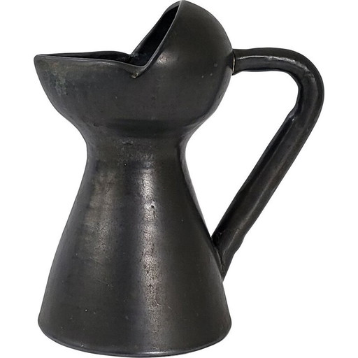 Vintage zwarte kruik, jaren 1950