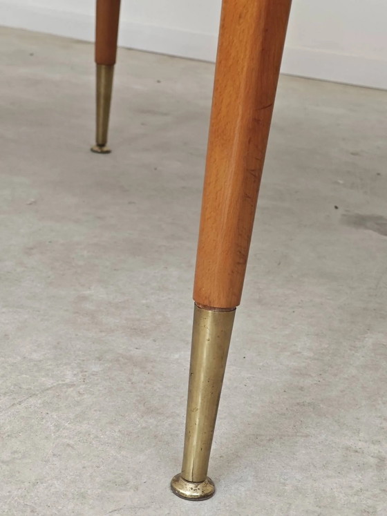 Couchtisch, Esstisch für 6 Personen, Ostdeutschland. – Esstische, Holz, Messing, Mid Century Modern (photo 6 of 21)