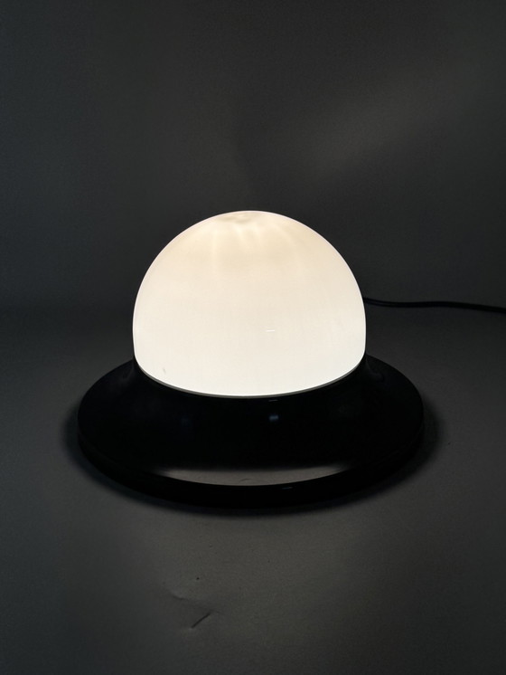 Image 1 of Plastic ceiling lamp in a modern black and white design