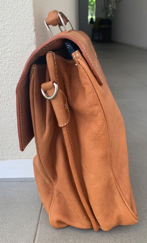 Image 1 of aktentas Dell'Ga Italia - zacht leer