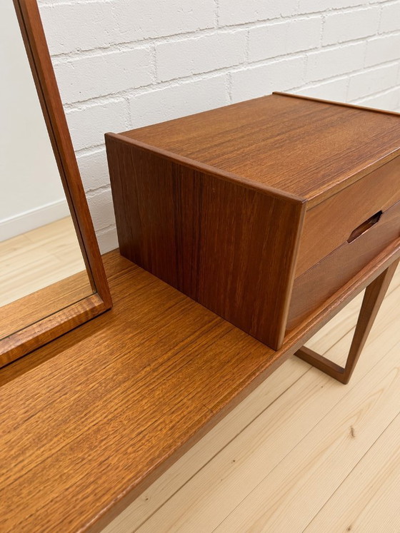 Panca e specchio in teak di Kai Kristiansen per Aksel Kjersgaard, 1960 – Tavolini, Wood (photo 4 of 13)