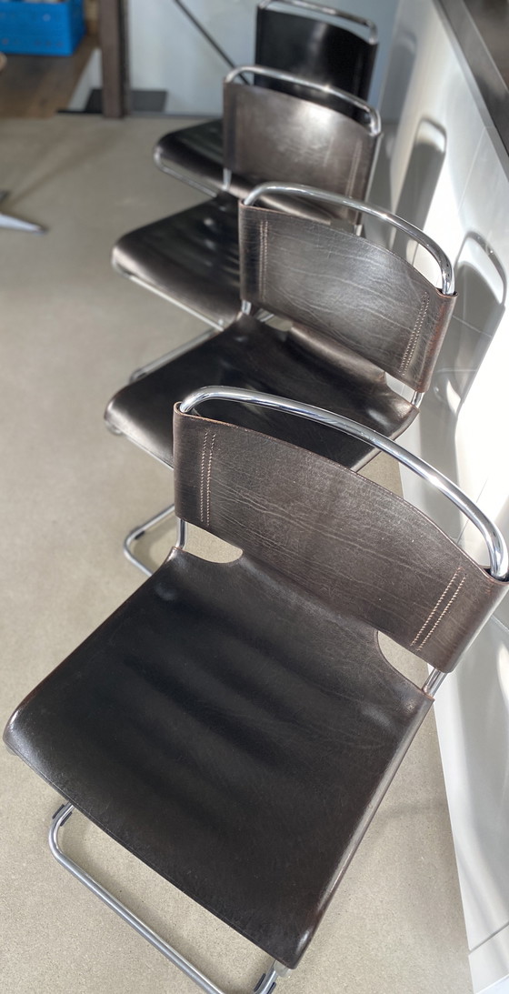 Image 1 of 4 x ‘Biscia’ Pascal Mourgue Steiner 1960’s eetkamerstoelen