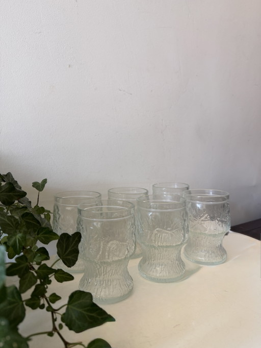Set di 6 bicchieri italiani Fidenza Vetraria – glazen karaffen, Glass (photo 2 of 6)