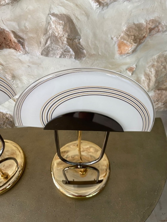 Image 1 of Paire de lampe de table par ZONCA en verre de Murano , Italie 1980