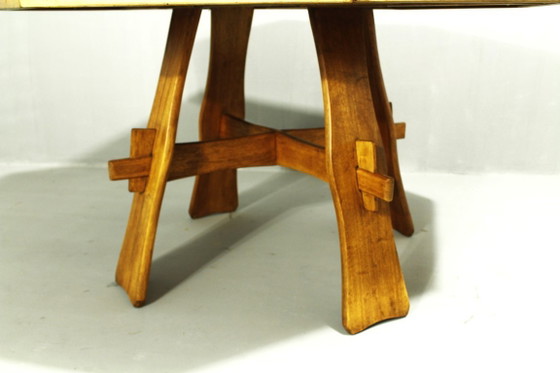 Image 1 of Brutalist Teak Garden Table, 1970s