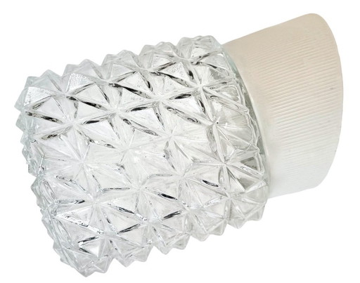 Vintage White Porcelain Wall Light, 1970s