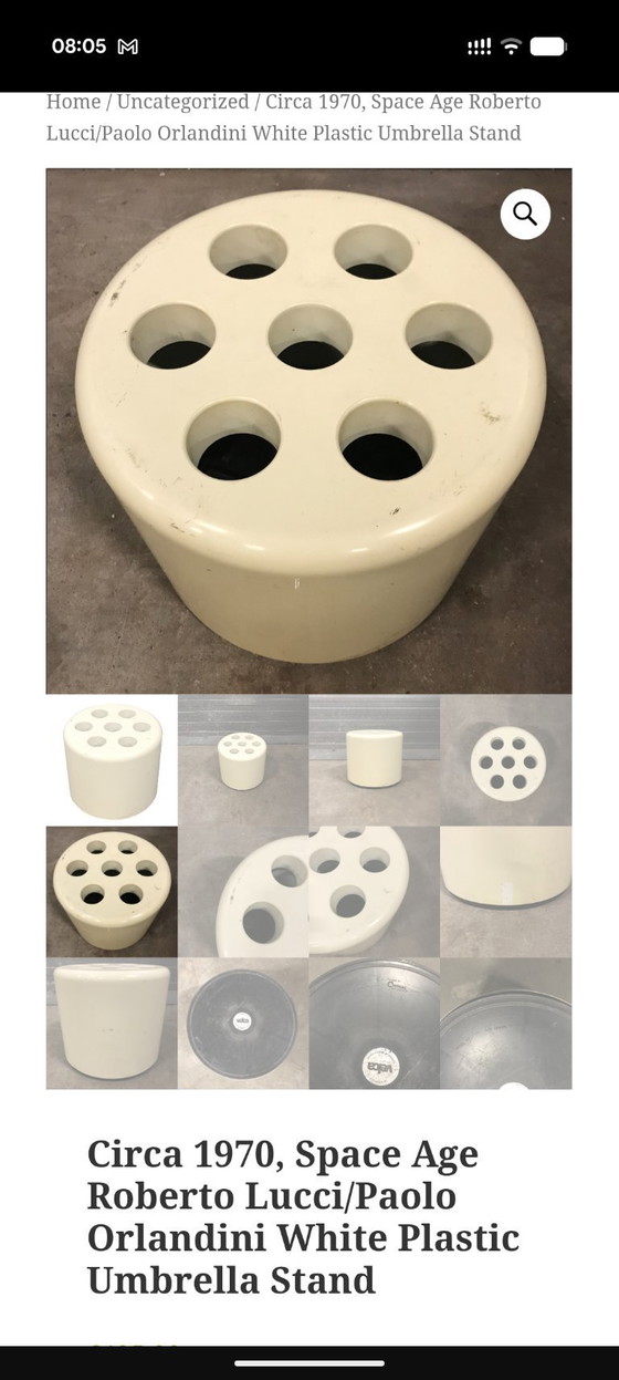 Beautiful Vintage Velca Umbrella Stand – Plastic (photo 2 of 5)