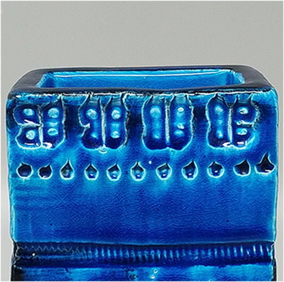 Image 1 of Splendido vaso anni '60 di Aldo Londi per Bitossi "Collezione Blue Rimini"