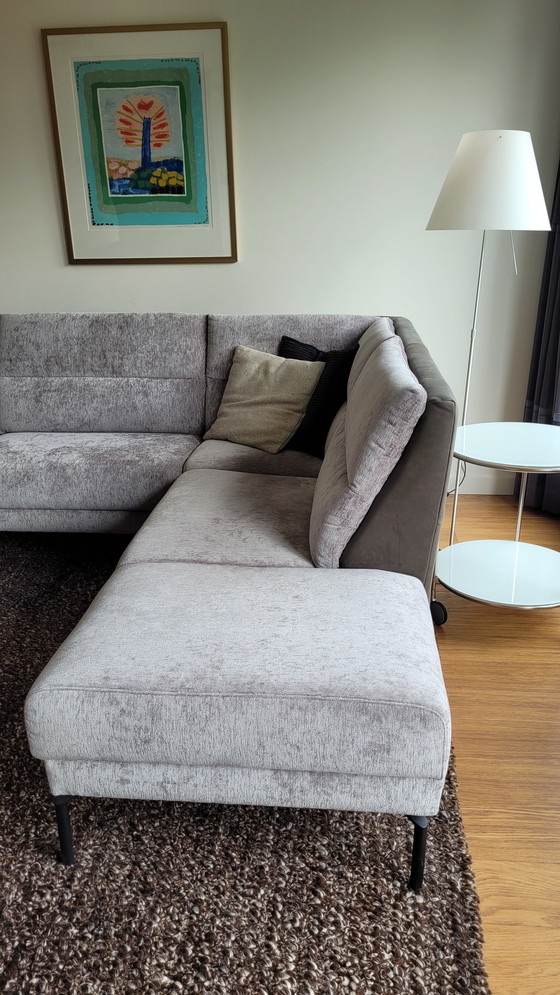 Image 1 of Prominentes Ecksofa in Duo Edition Leder/Stoff