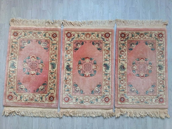 Image 1 of Set di tappeti cinesi da comodino fatti a mano