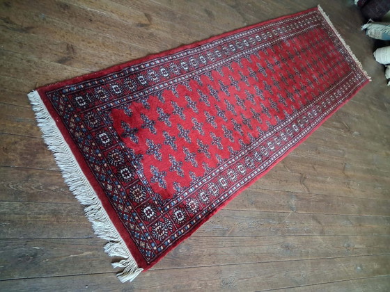 Tapis Galerie Boukhara Noué Main 262×80cm, Coton, Laine, Multicolore (photo 3 sur 14)