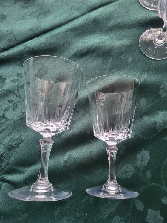 Image 1 of Arques crystal glassware service, Versailles pattern, France (set of 18)