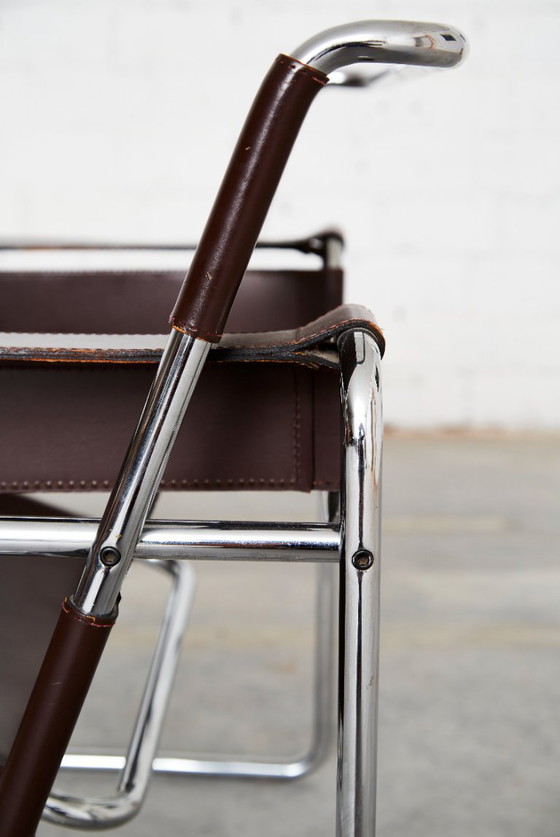 Wassily-Stuhl von Marcel Breuer für Knoll International – Sessel, Leather (photo 10 of 18)