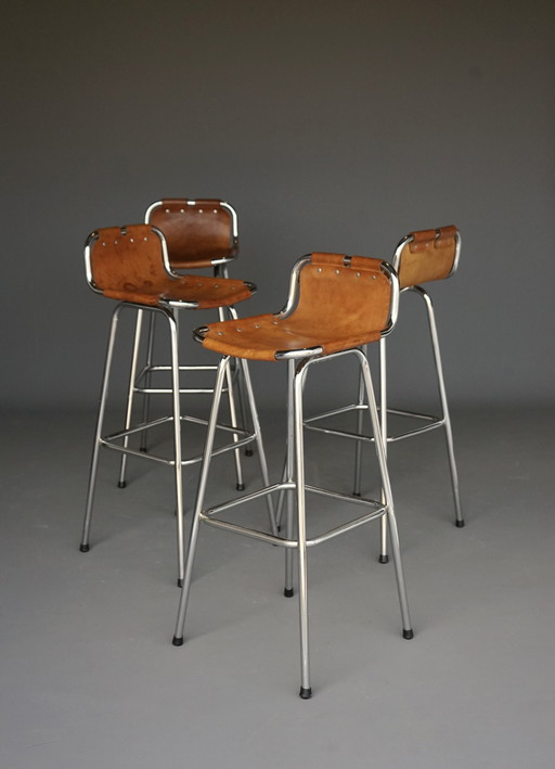 Dal Vera 'Les Arcs' barstools handpicked by Charlotte Perriand. Set of 4