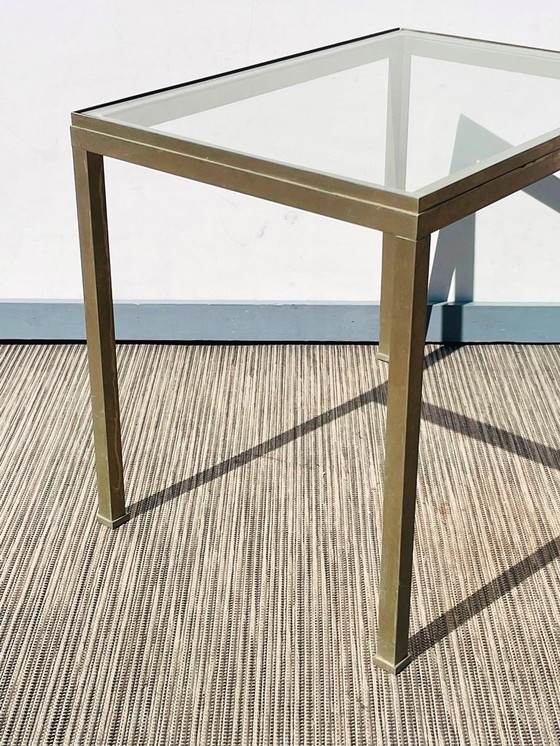 Image 1 of Table basse acier brossé. Vintage 70s