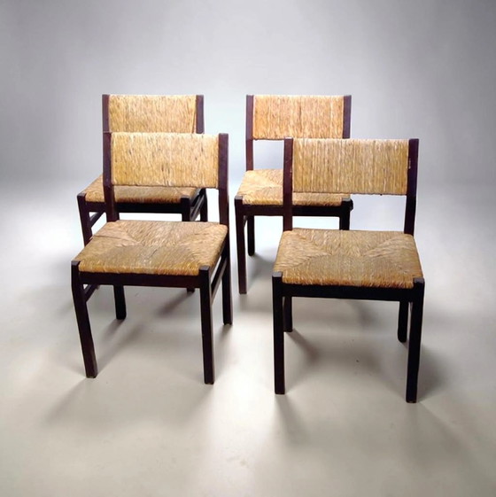 4 x Vintage Nederlands design Wengé eetkamerstoelen SE82 Martin Visser Spectrum (photo 2 of 2)