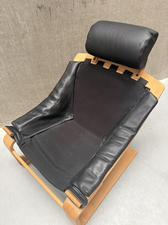2x Swedish Kroken Armchair Åke Fribyter Nelo Möbel 1970s – Wood, Leather (photo 10 of 10)