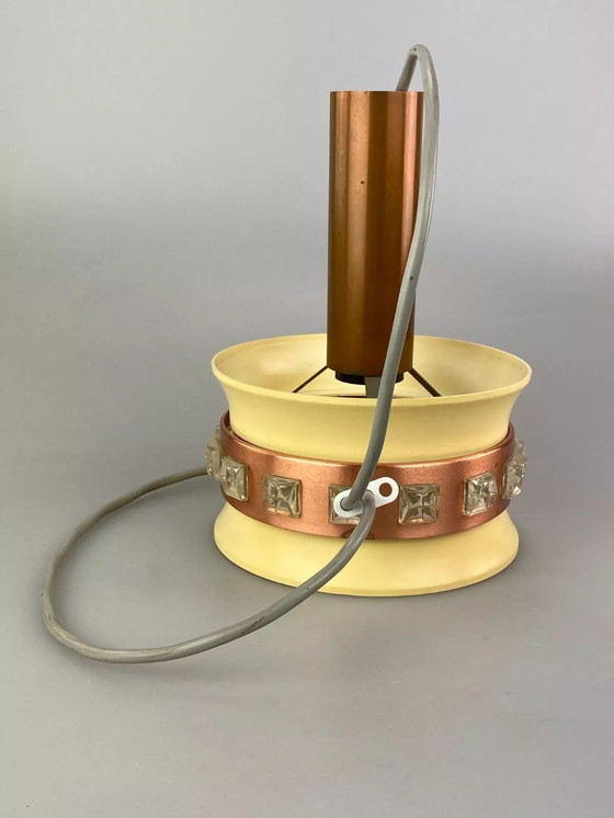 Image 1 of Lampada anni '70, lampada a sospensione, lampada da soffitto, design spaziale in metallo VEB anni '60