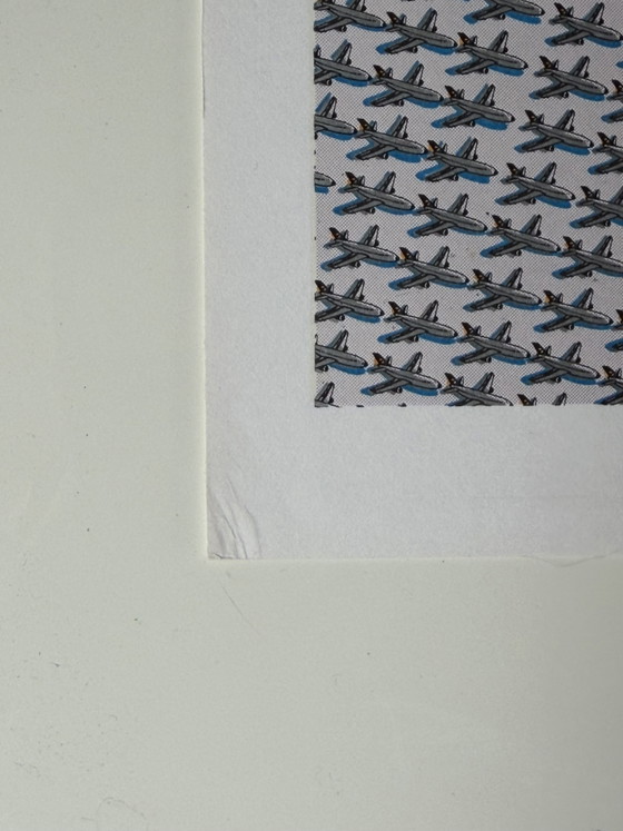 Thomas Bayrle - Zeefdruk - Lufthansa Vliegtuig - Gesigneerd – Litho's & Zeefdrukken, Paper (photo 4 of 8)