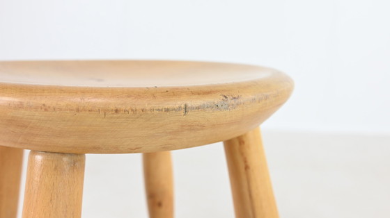 Image 1 of Set of three Danish Stools in Beech, C.1960